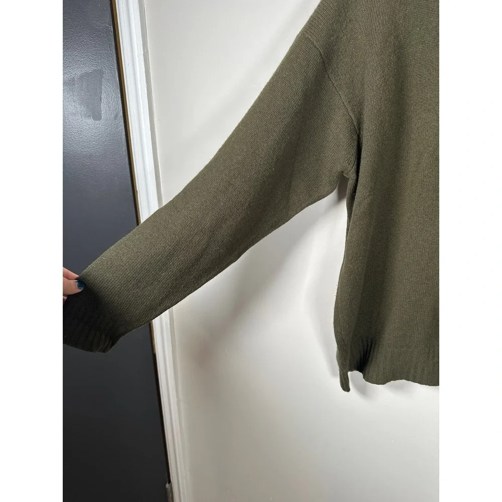 Polo Ralph Lauren 100% Cashmere Sweater Green Size XL V Neck Long Sleeve Luxe